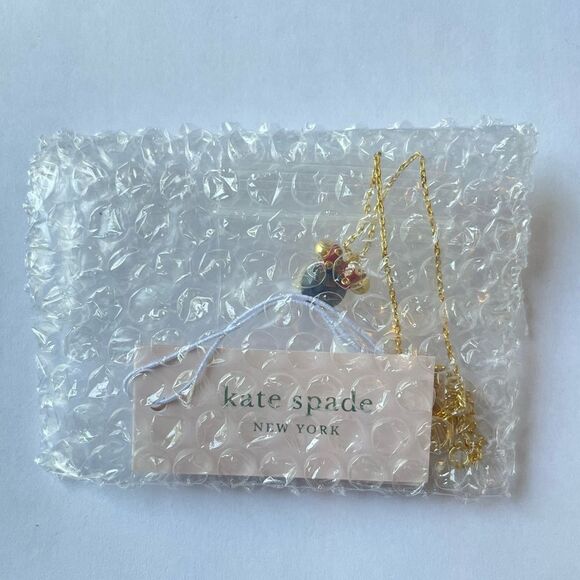 NWT Disney X Kate Spade New York Minnie Pendant Necklace in Black Jewel - Picture 6 of 6
